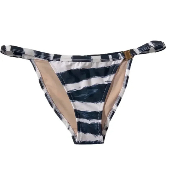 Agent Provocateur L’agent blue white bikini bottom gold clasp xs swim bottoms - Picture 1 of 7
